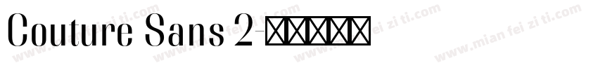 Couture Sans 2字体转换